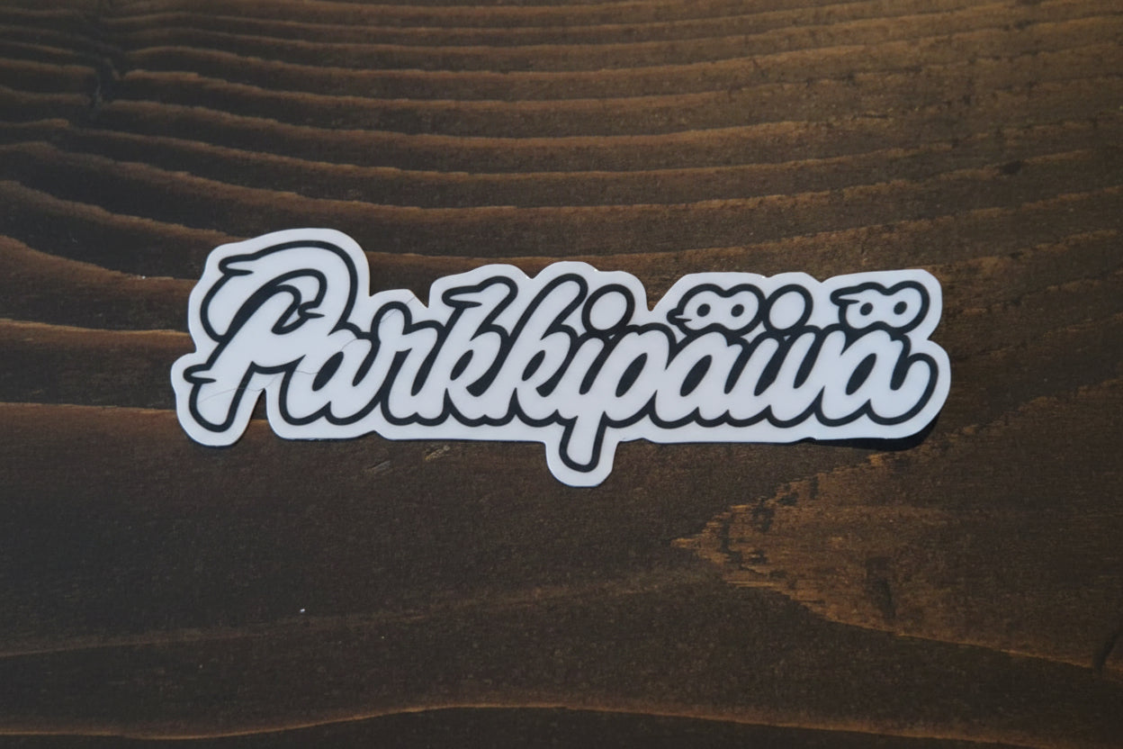 White Parkkipaiva Sticker