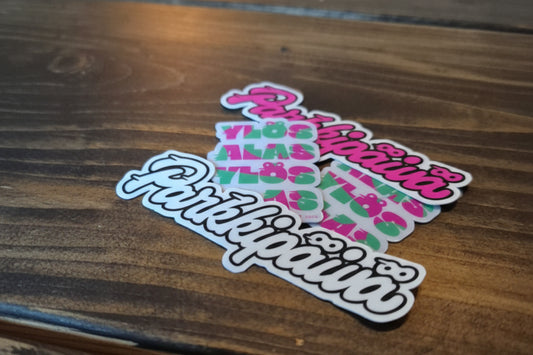 Sticker pack on table