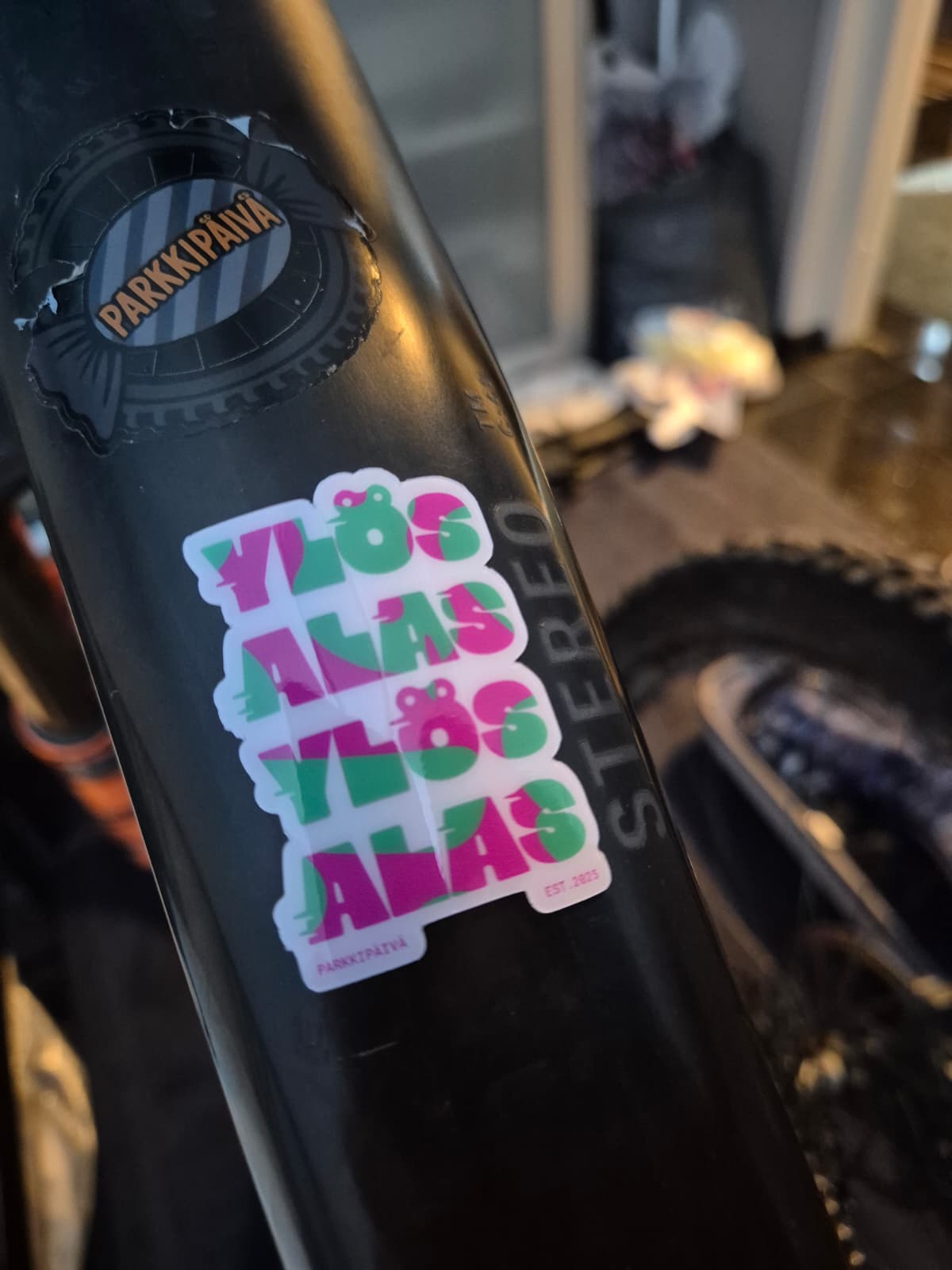 Ylos Alas Sticker on Stereo